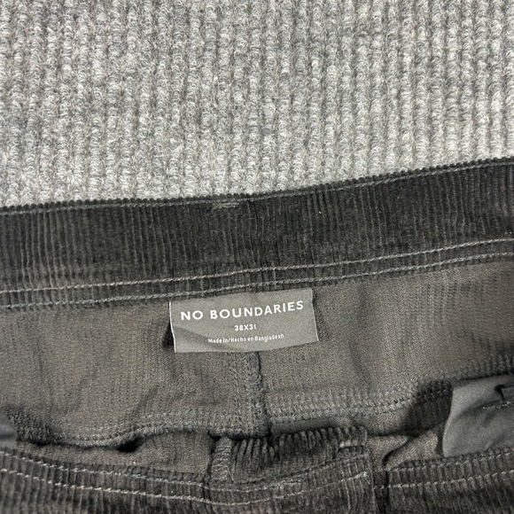 Vintage No Boundaries Pants Men's 38x31 Black Corduroy Carpenter Wide Leg Skater - Picture 5 of 8